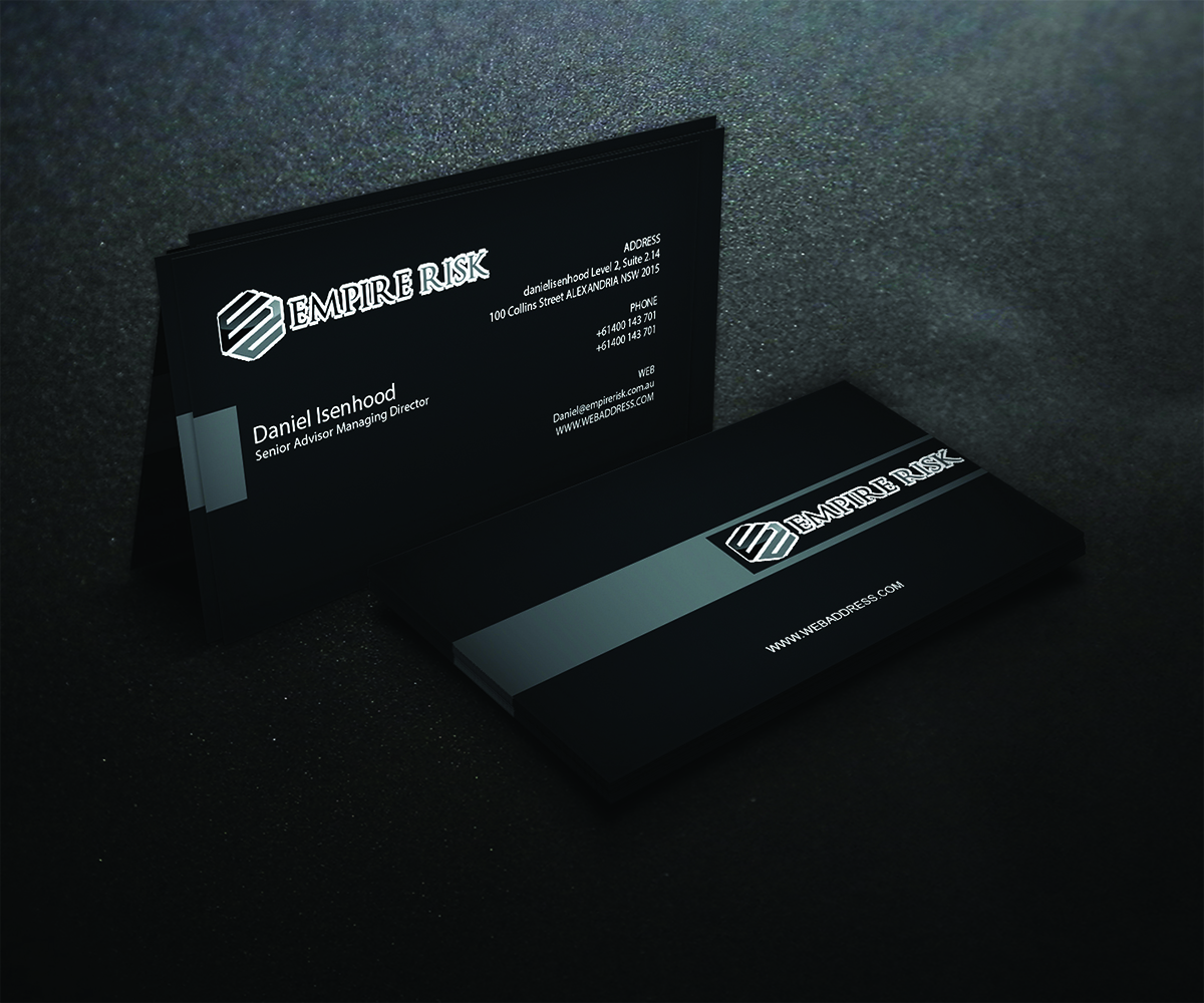 Business Card Design by Ahmer Mir for EMPIRE RISK | Design #2662787