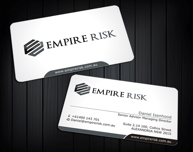 Business Card Design by SKYdesign for EMPIRE RISK | Design #2659645
