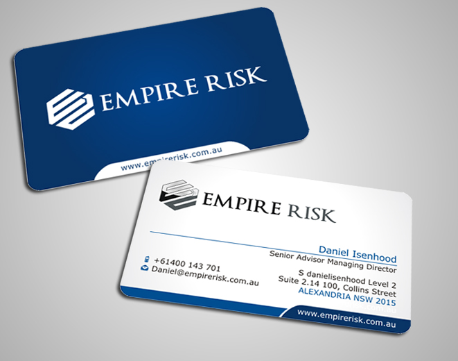 Business Card Design by SKYdesign for EMPIRE RISK | Design #2661964