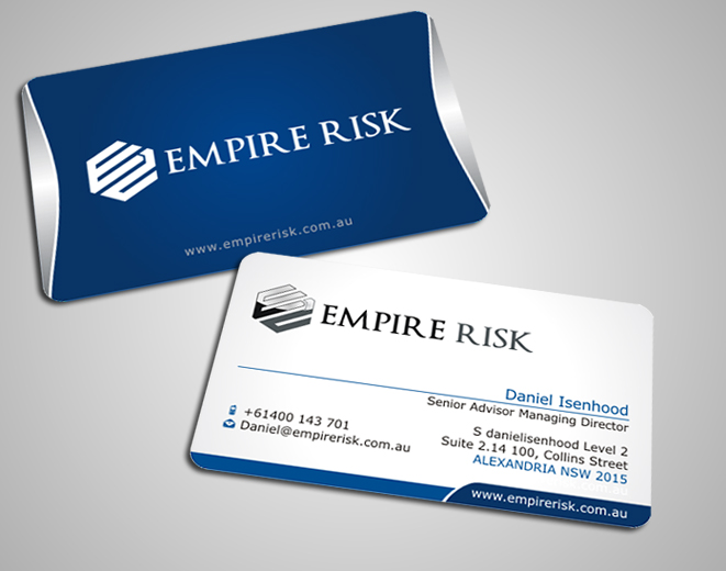 Business Card Design by SKYdesign for EMPIRE RISK | Design #2661970