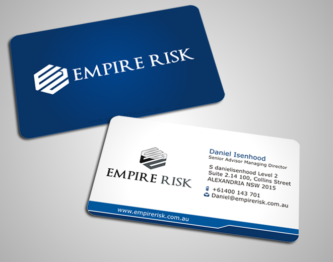 Business Card Design by SKYdesign for EMPIRE RISK | Design #2661974