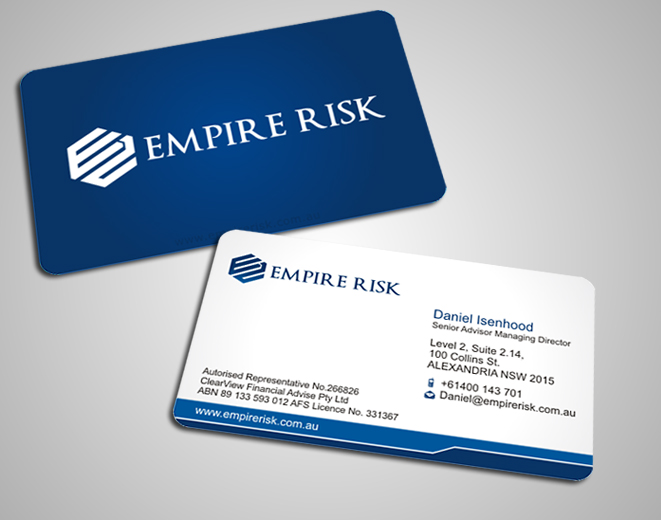 Business Card Design by SKYdesign for EMPIRE RISK | Design #2662643