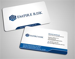 Business Card Design by SKYdesign for EMPIRE RISK | Design: #2662647