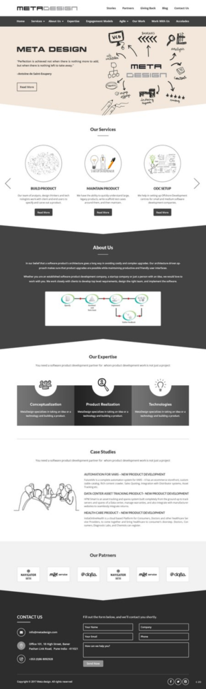 Web Design par pb pour MetaDesign Software | Design : #16538835