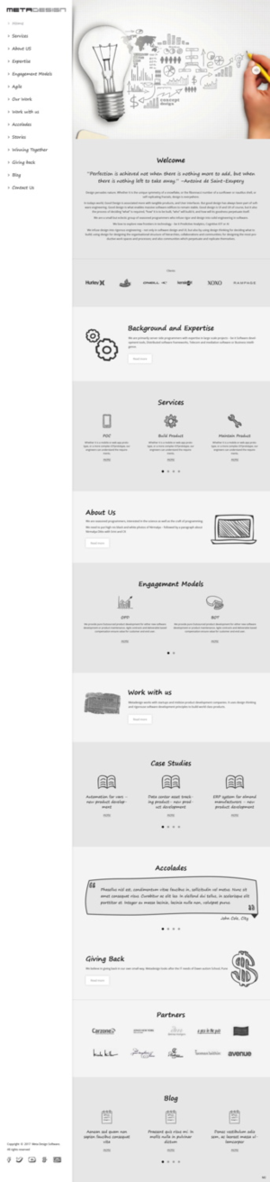 Web Design par pb pour MetaDesign Software | Design : #16538845