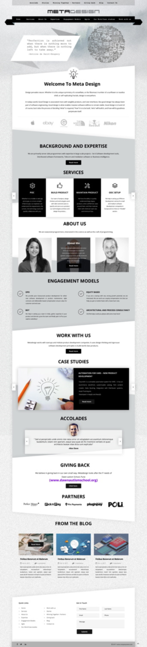 Web Design par pb pour MetaDesign Software | Design : #16538846