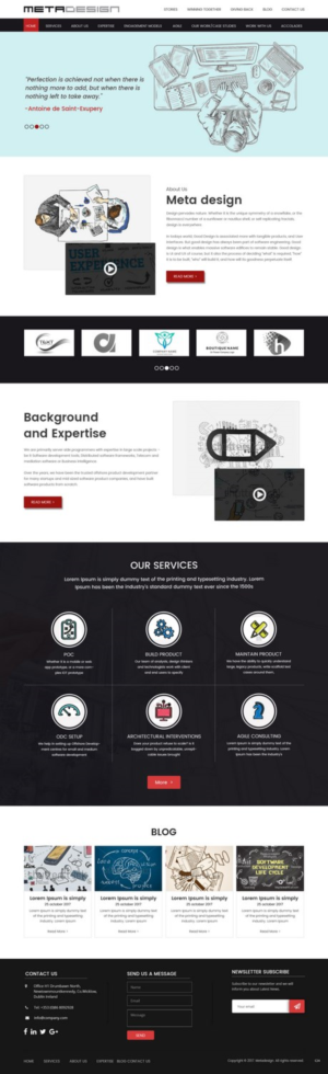 Web Design par pb pour MetaDesign Software | Design : #16546239
