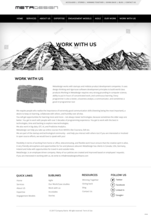 Web Design par pb pour MetaDesign Software | Design : #16813082