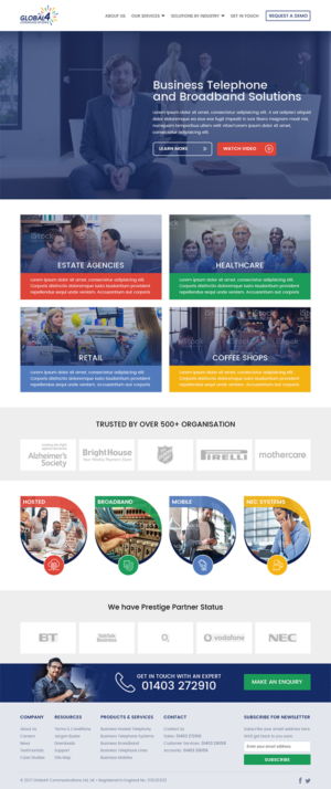 Styling for website for telecoms company in the UK | Web Design par RupalTechno