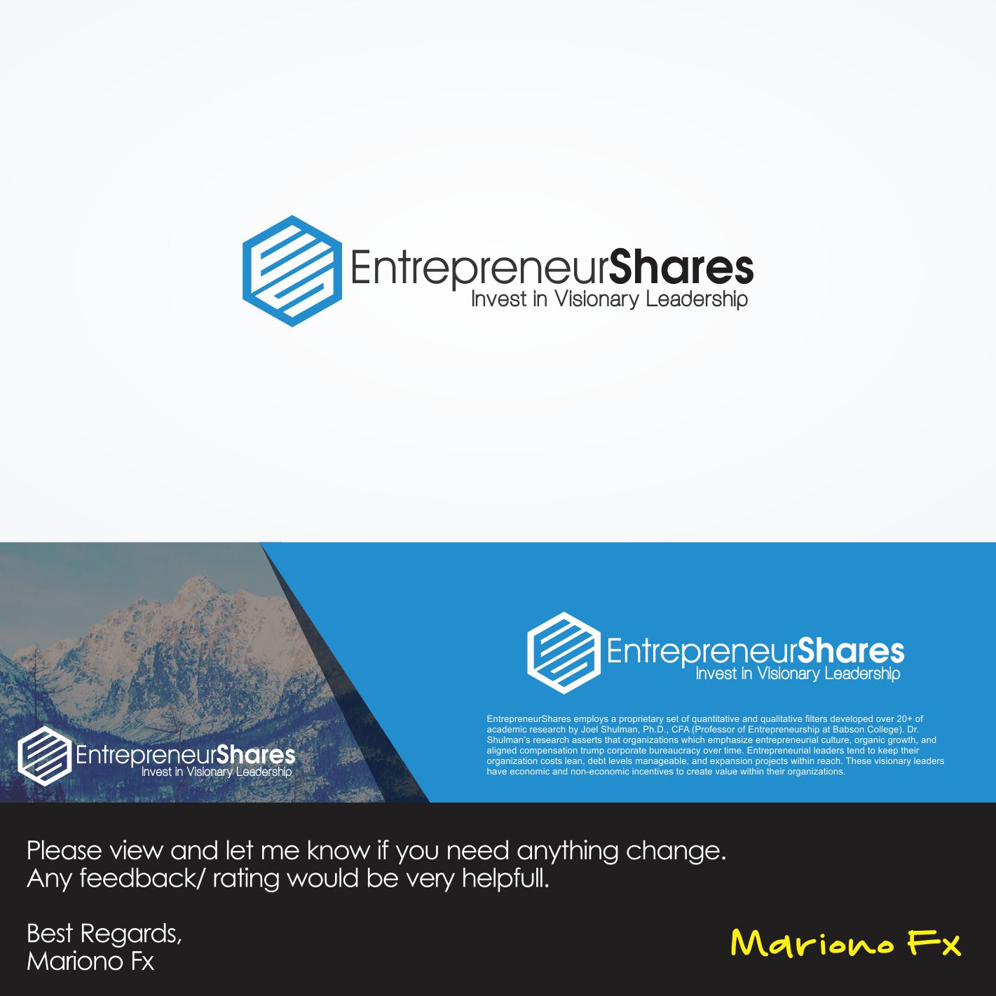 Logo Design by Mariono Fx for EntrepreneurShares | Design #16527734