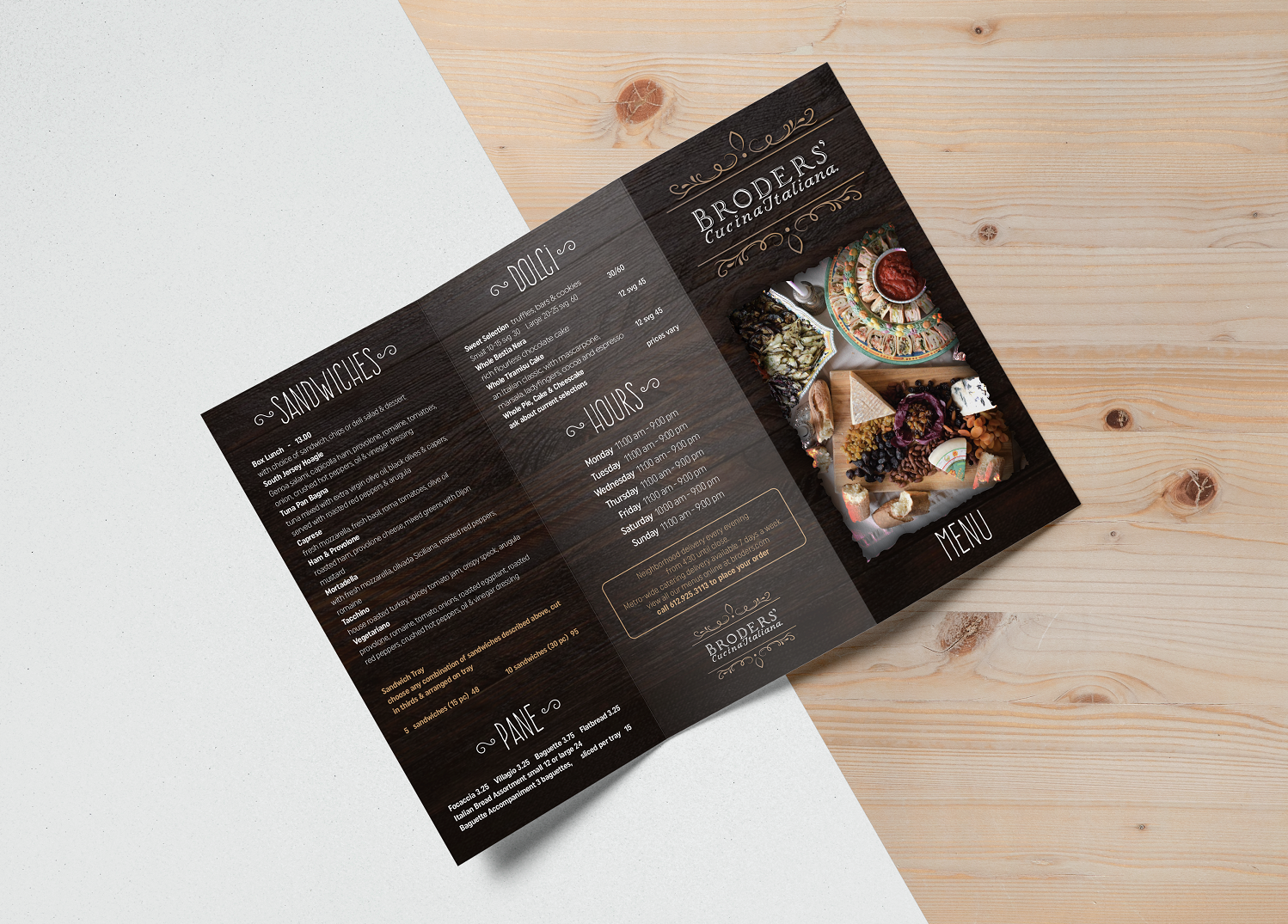 Diseño de Menú por Iwana Ioana para Broders' Cucina Italiana | Diseño #16563861