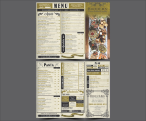Menu Design by Cut and Glue for Broders' Cucina Italiana | Design: #16530637