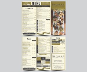 Menu Design by Cut and Glue