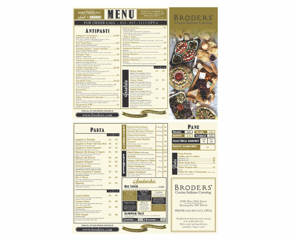 Design de Menu par Cut and Glue pour Broders' Cucina Italiana | Design #16580441