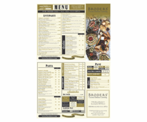 Menu Design by Cut and Glue for Broders' Cucina Italiana | Design: #16580441