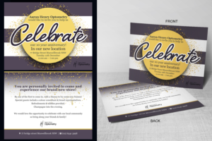 Invitation Design by EA5Designs for Aaron Henry Optometry  | Design: #16525088