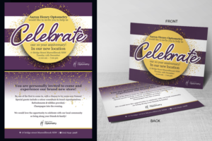 Invitation Design by EA5Designs for Aaron Henry Optometry  | Design: #16552639
