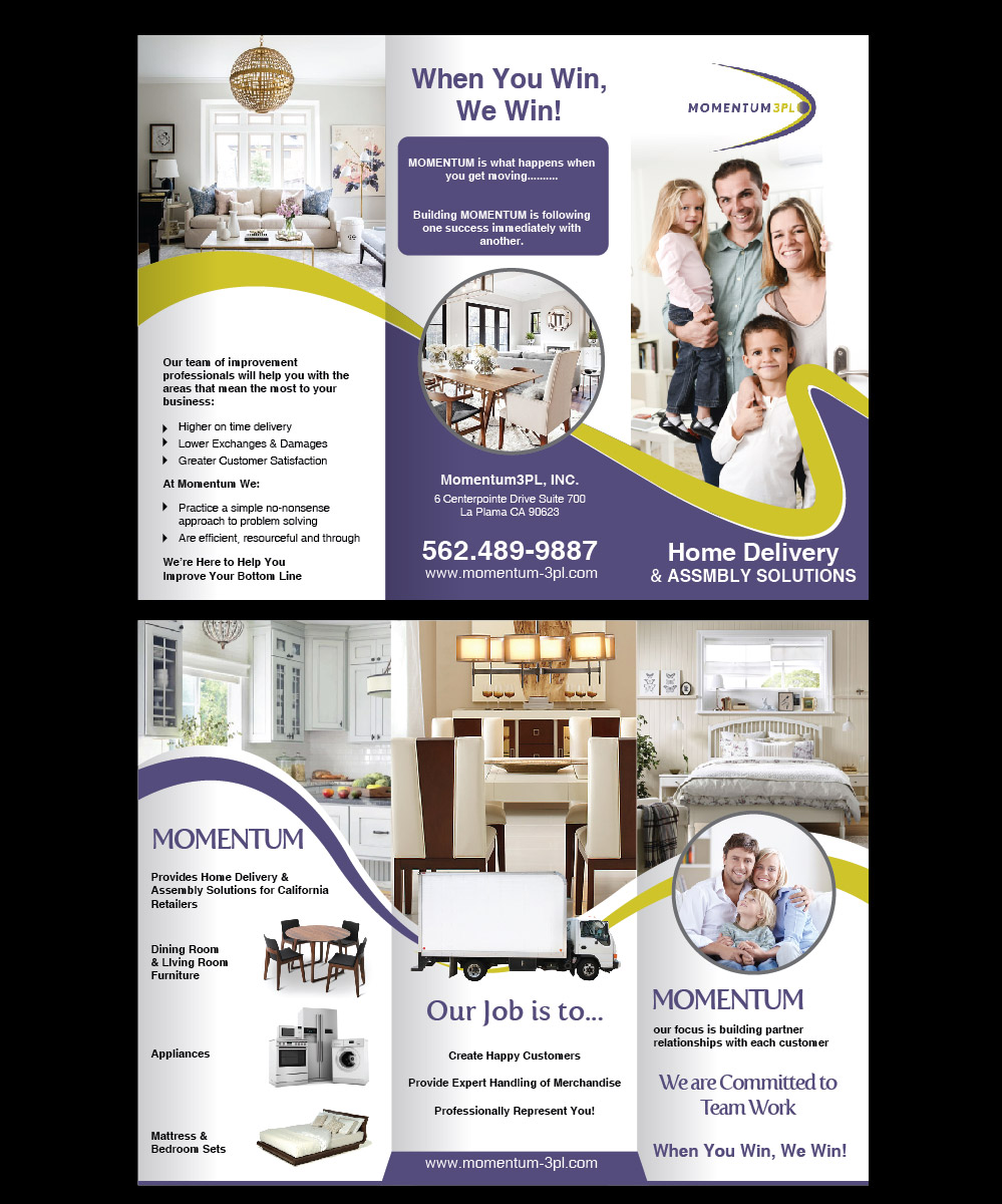 Design de Brochure par Deziners Zone pour Momentum 3PL | Design #16555824