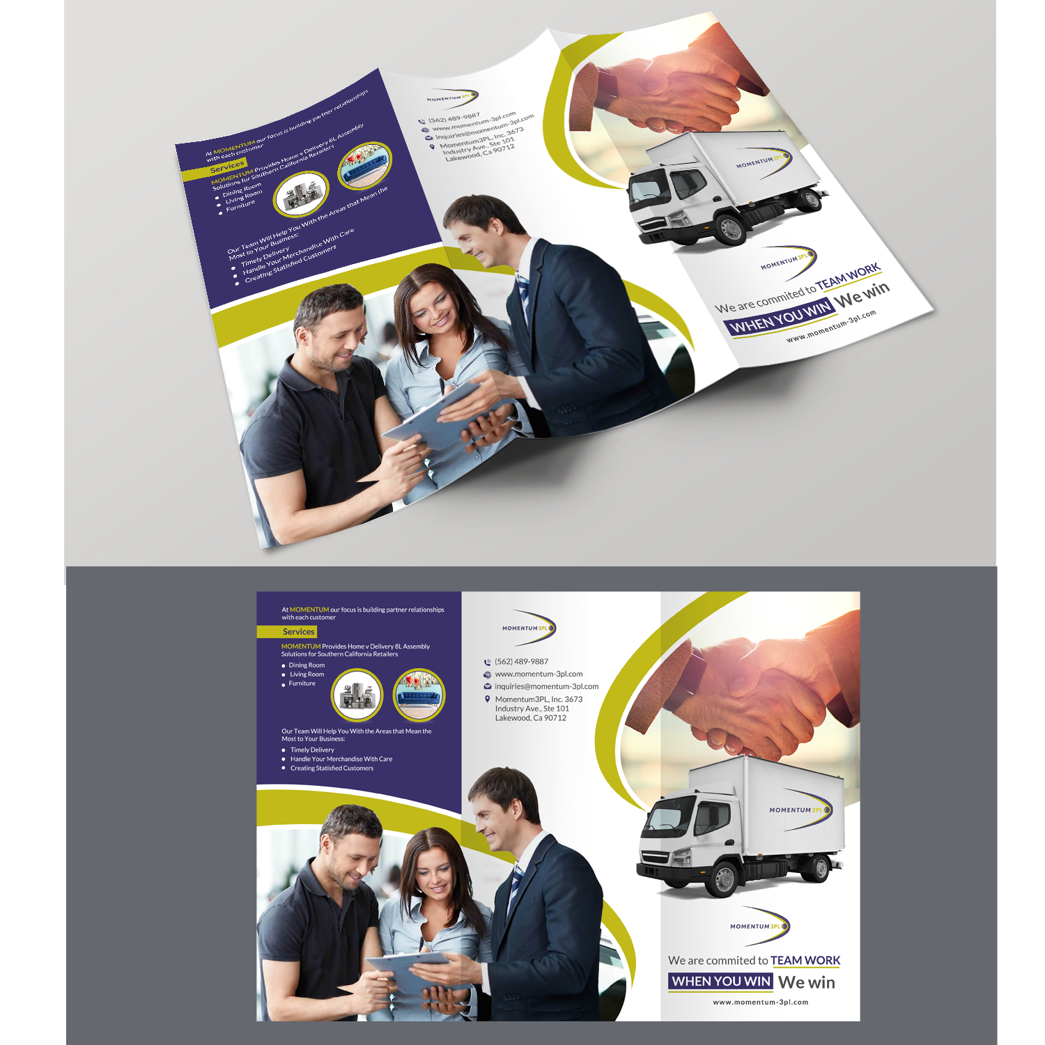 Brochure Design by creative.bugs for Momentum 3PL | Design #16545892
