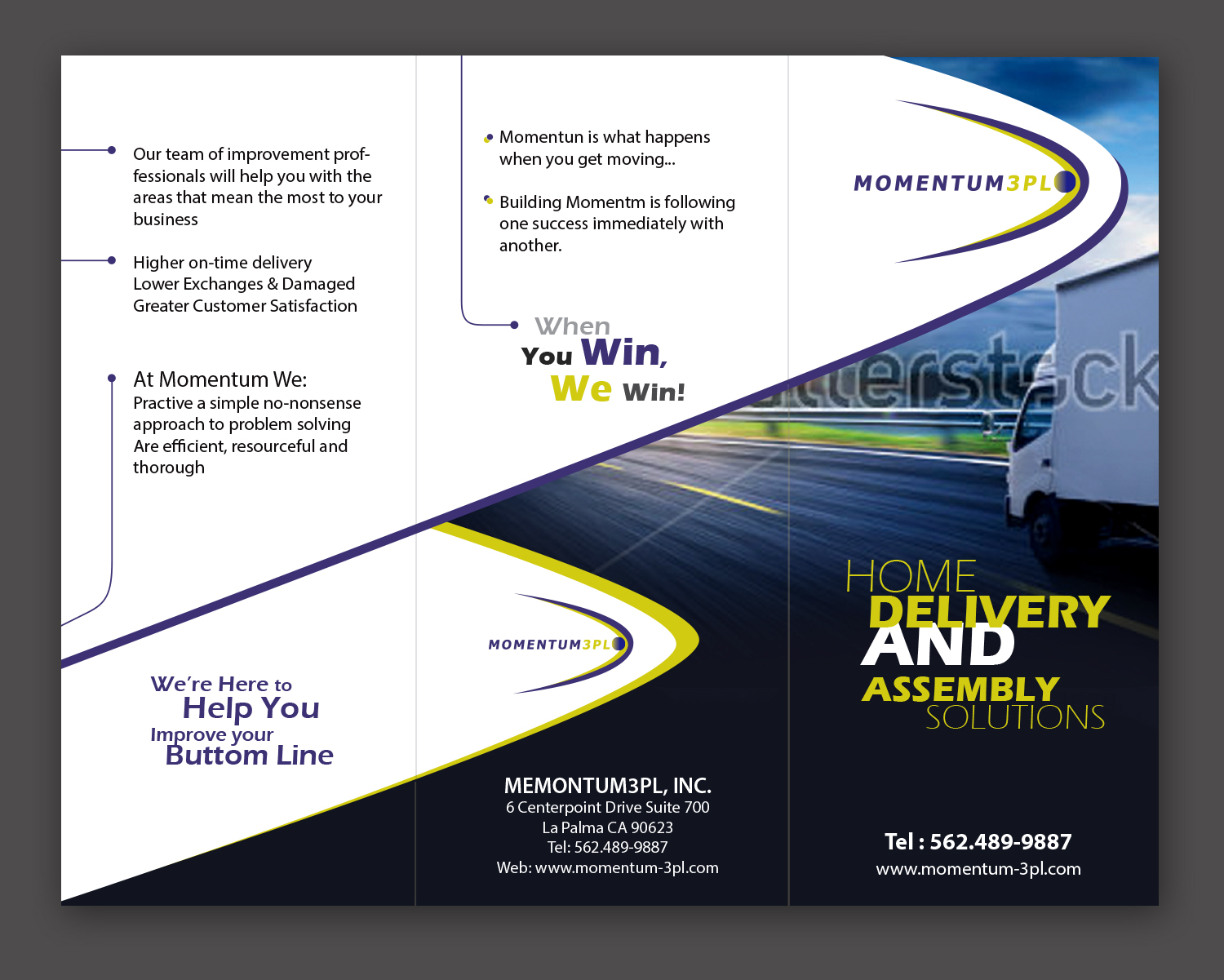 Brochure Design by Gayan for Momentum 3PL | Design #16552954
