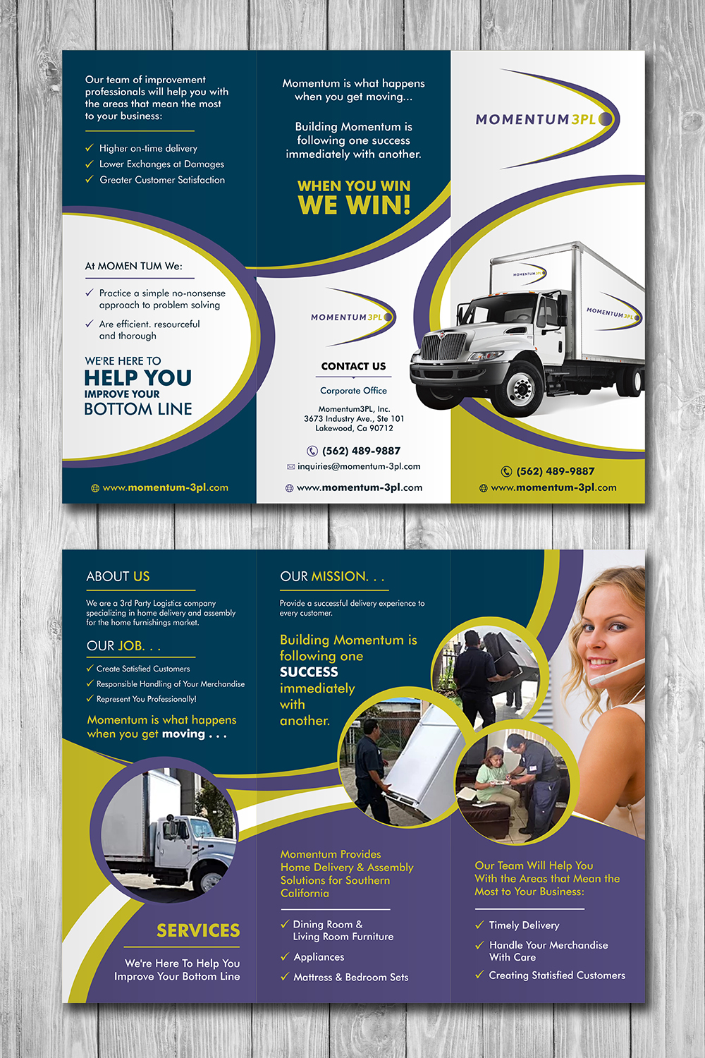 Design de Brochure par ecorokerz pour Momentum 3PL | Design #16610049