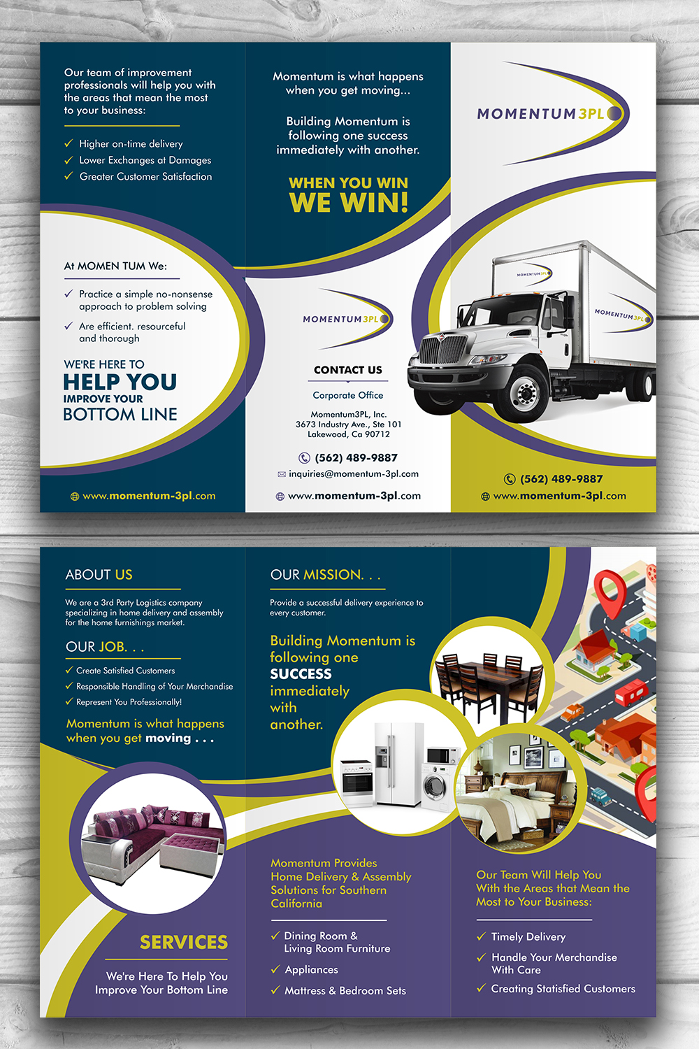 Brochure Design by ecorokerz for Momentum 3PL | Design #16658544