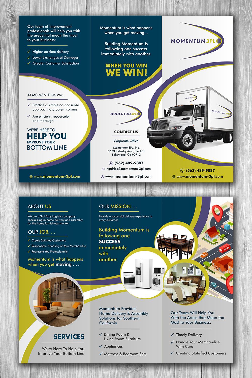 Brochure Design by ecorokerz for Momentum 3PL | Design #16777189
