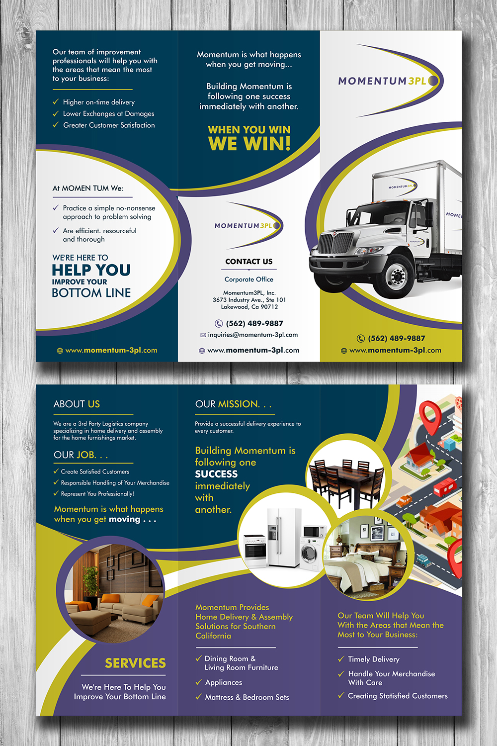 Brochure Design by ecorokerz for Momentum 3PL | Design #16794328