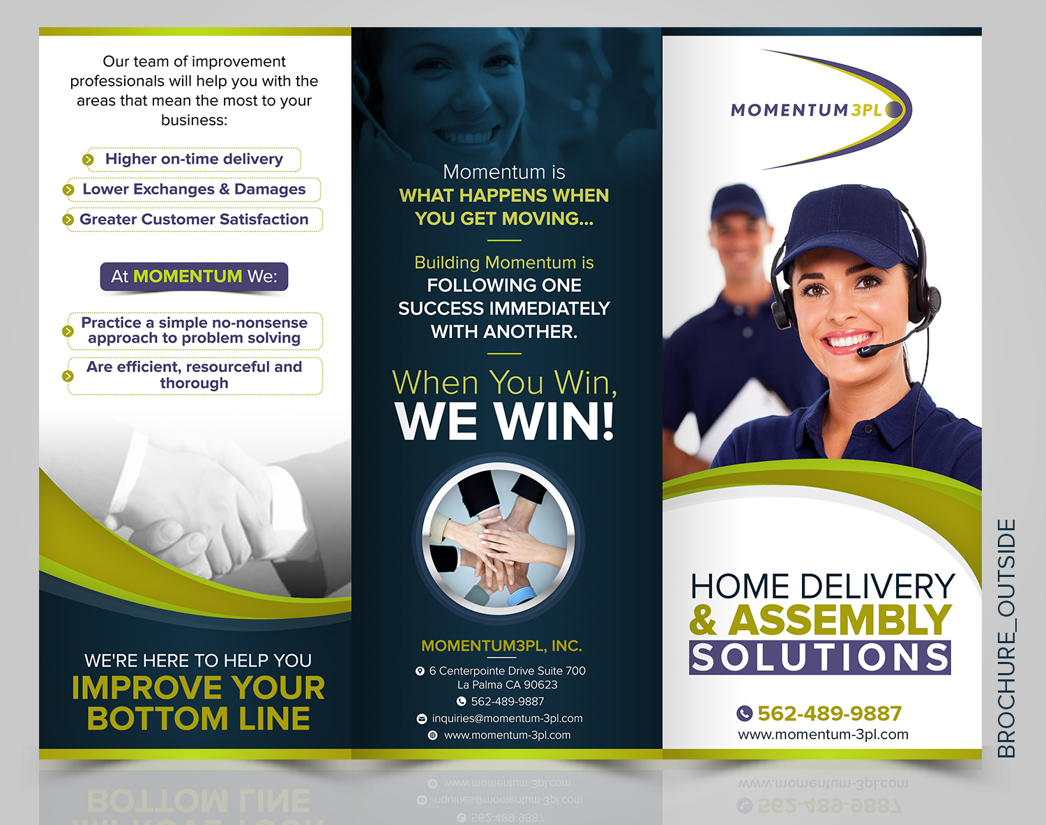Brochure Design by SAI DESIGNS for Momentum 3PL | Design #16567706