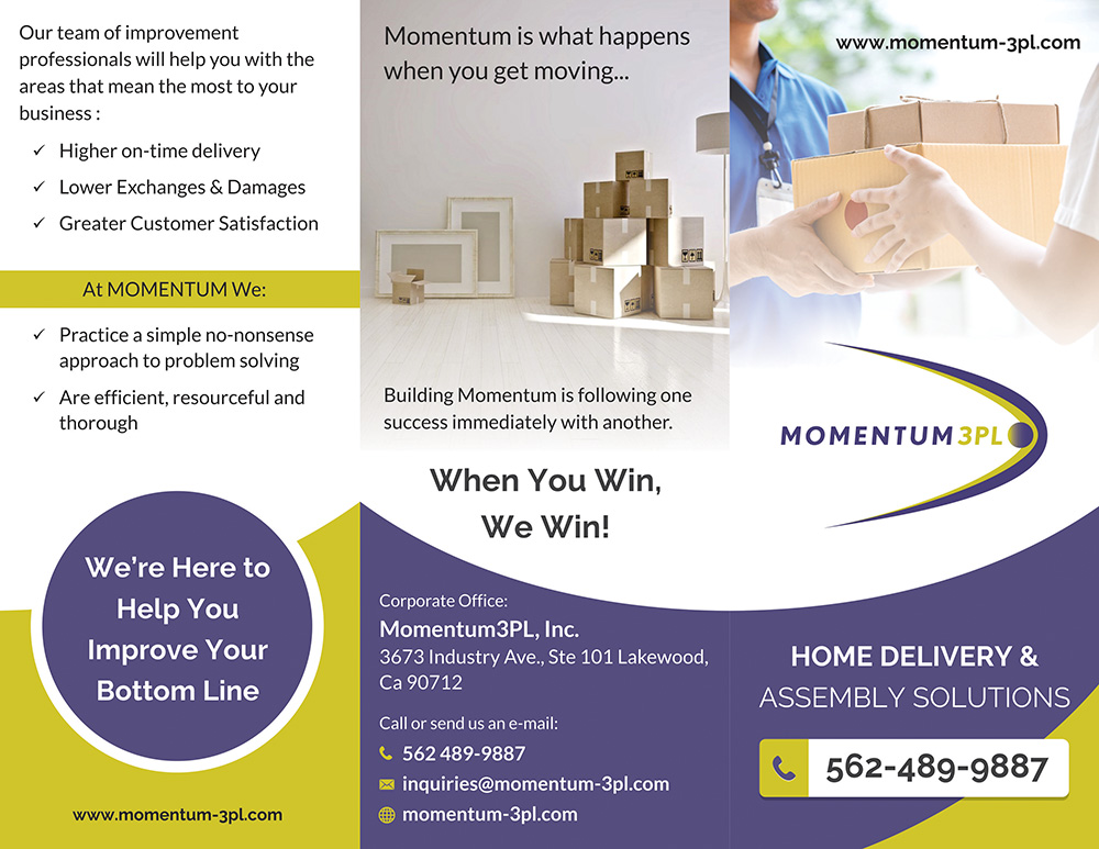 Design de Brochure par GARREY pour Momentum 3PL | Design #16553878