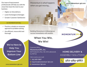 Design de Brochure par GARREY pour Momentum 3PL | Design : #16553878