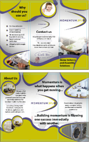Brochure Design by Katie-Ann_D for Momentum 3PL | Design #16574220