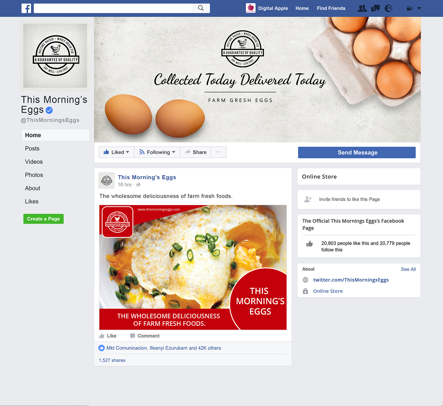 Facebook-Design von Digital Apple für dieses Projekt | Design #16568547