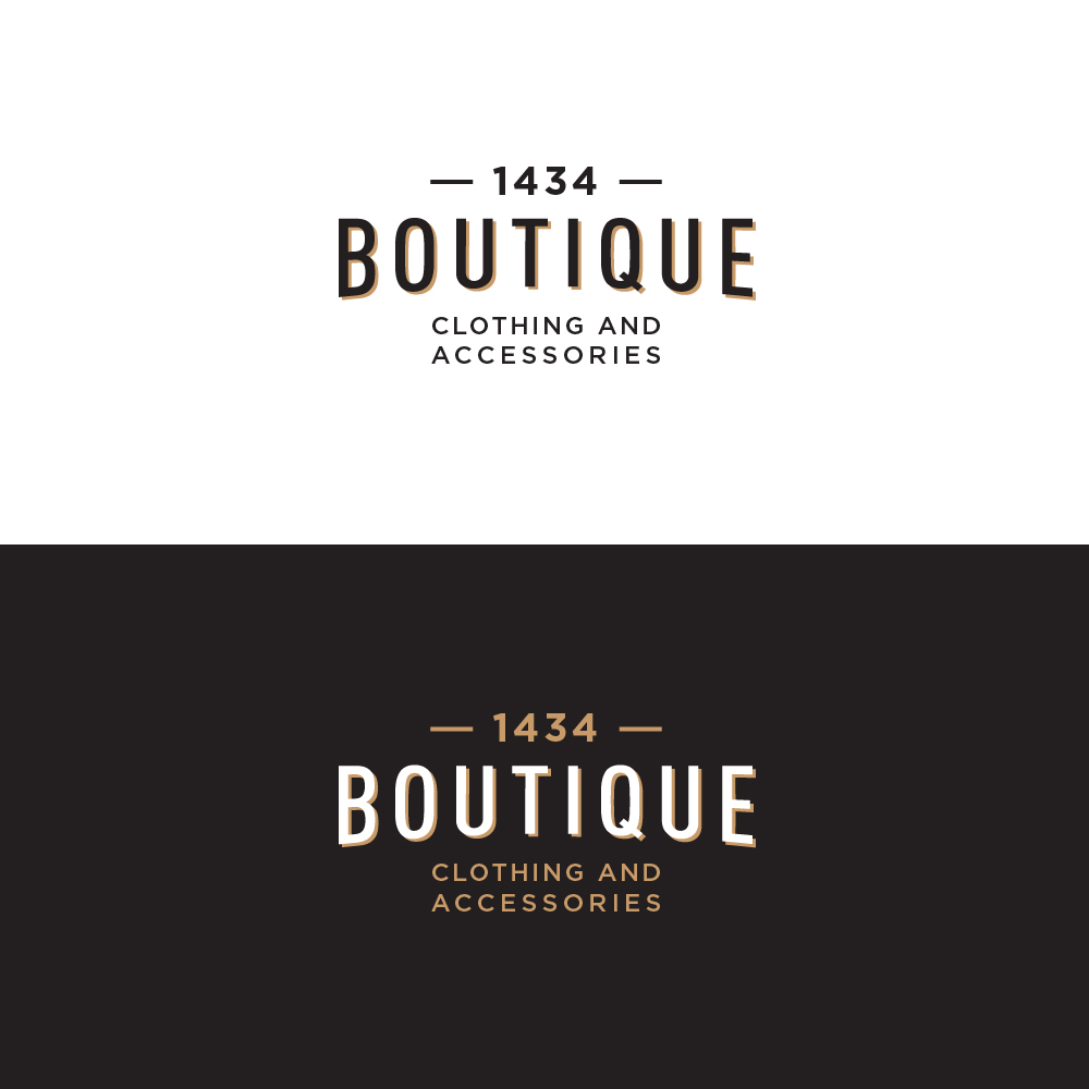 Logo Design by Tazmani for 1434 Boutique | Design #16596166