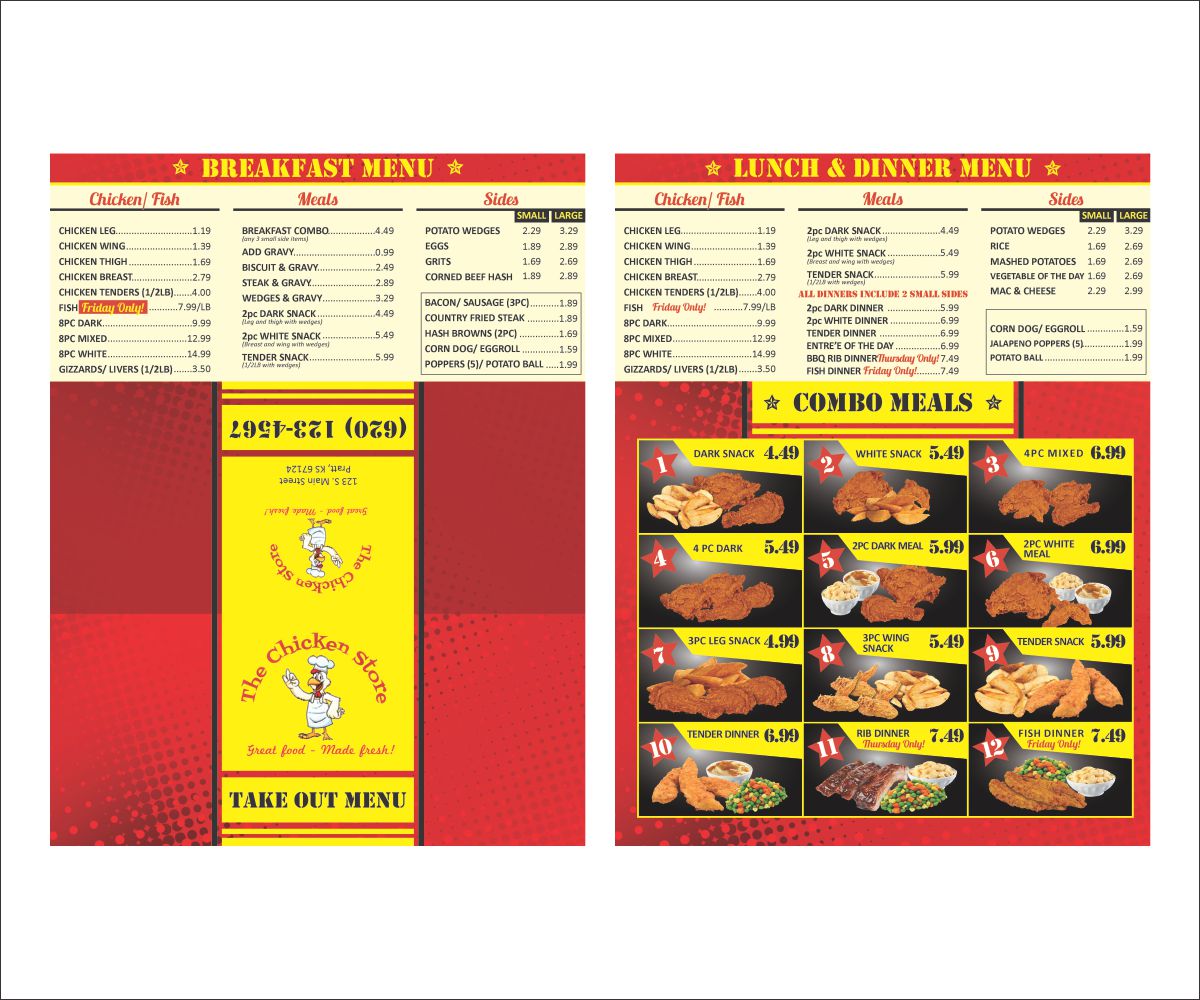 Design de Menu par Cut and Glue pour 49th Street Rally | Design #16549031