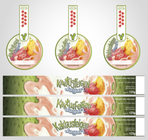 Label and lid design for glas jogurt (dairy) | Design Emballage par jaycobbb