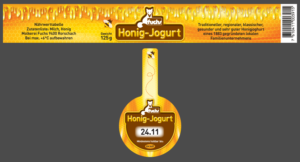 Label and lid design for glas jogurt (dairy) | Design Emballage par Emmanuel Creations