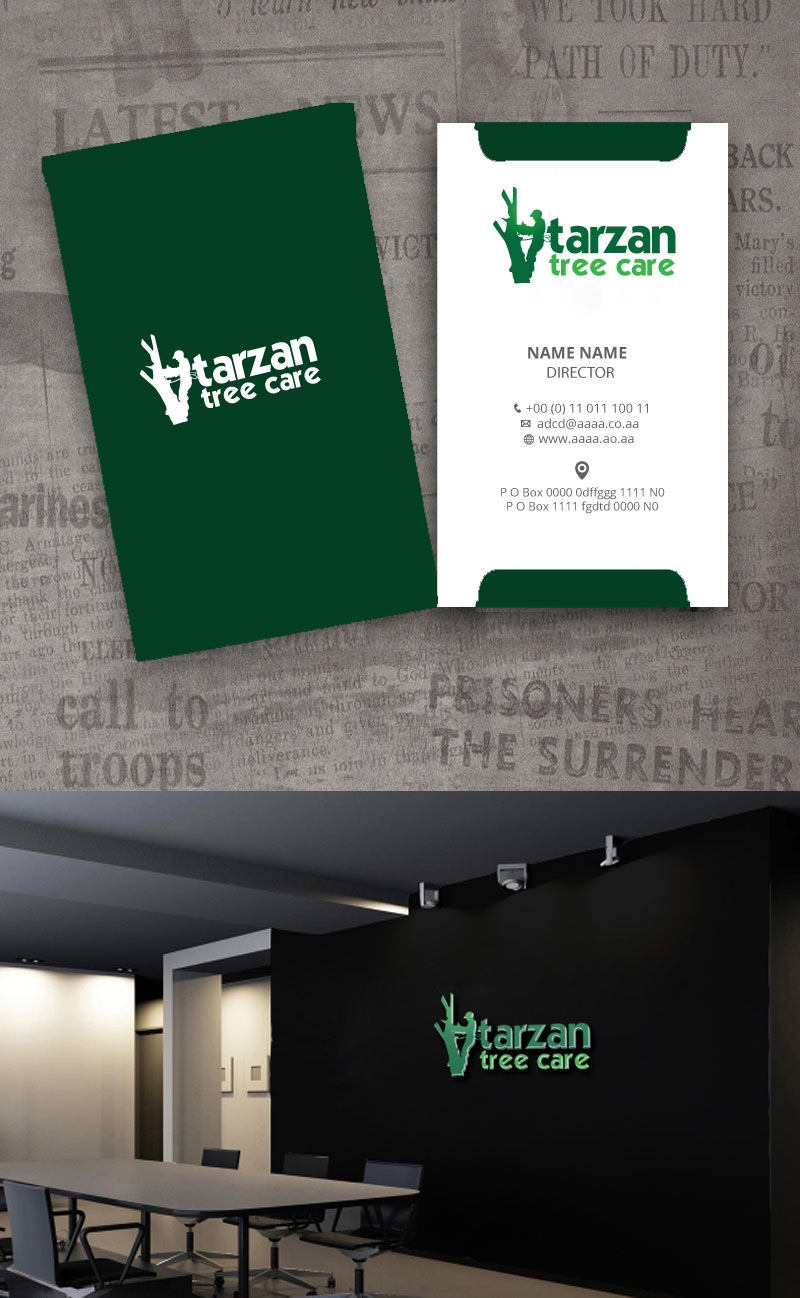 Logo Design by zebronicgraphic for Tarzan tree care  | Design #16547848