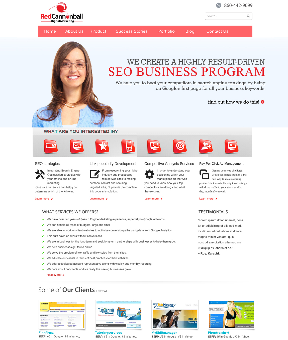 Diseño Wordpress por Roy para Red Cannonball | Diseño #2670190