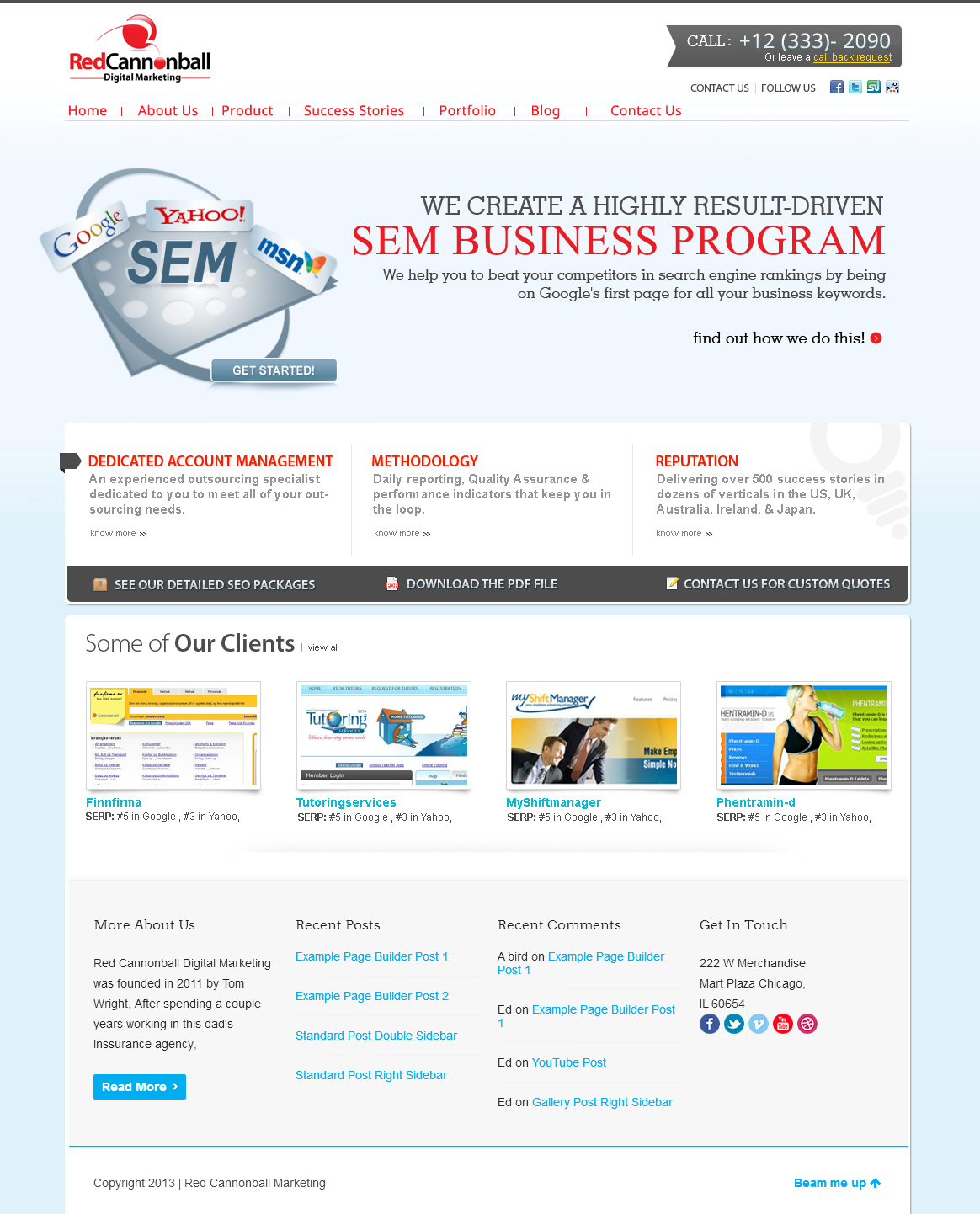 Wordpress Design by Roy for Red Cannonball | Design #2695328