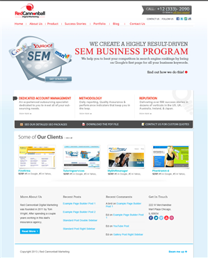 Diseño Wordpress por Roy para Red Cannonball | Diseño: #2695328