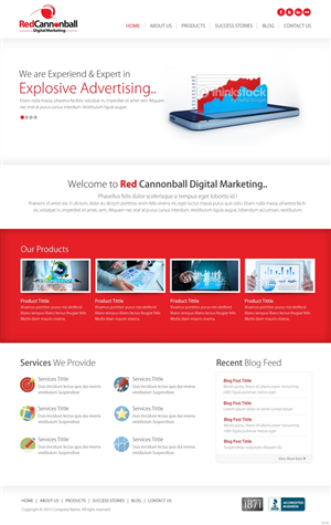 Diseño Wordpress por pb para Red Cannonball | Diseño: #2665828