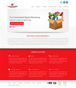 Diseño Wordpress por pb para Red Cannonball | Diseño: #2669365