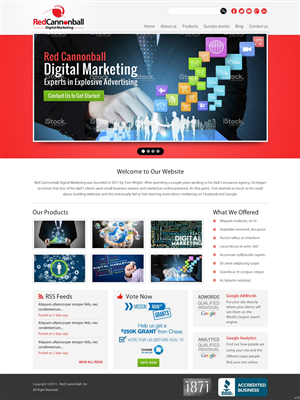 Diseño Wordpress por pb para Red Cannonball | Diseño: #2669371