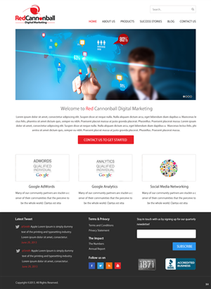Diseño Wordpress por pb para Red Cannonball | Diseño: #2669372
