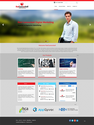 Diseño Wordpress por pb para Red Cannonball | Diseño: #2669376