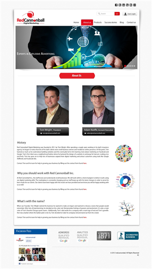 Diseño Wordpress por pb para Red Cannonball | Diseño: #2673720