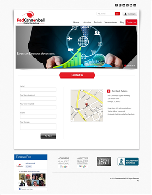 Diseño Wordpress por pb para Red Cannonball | Diseño: #2673724