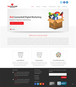 Diseño Wordpress por pb para Red Cannonball | Diseño: #2688240