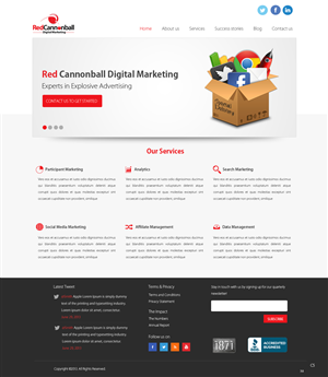 Diseño Wordpress por pb para Red Cannonball | Diseño: #2694185